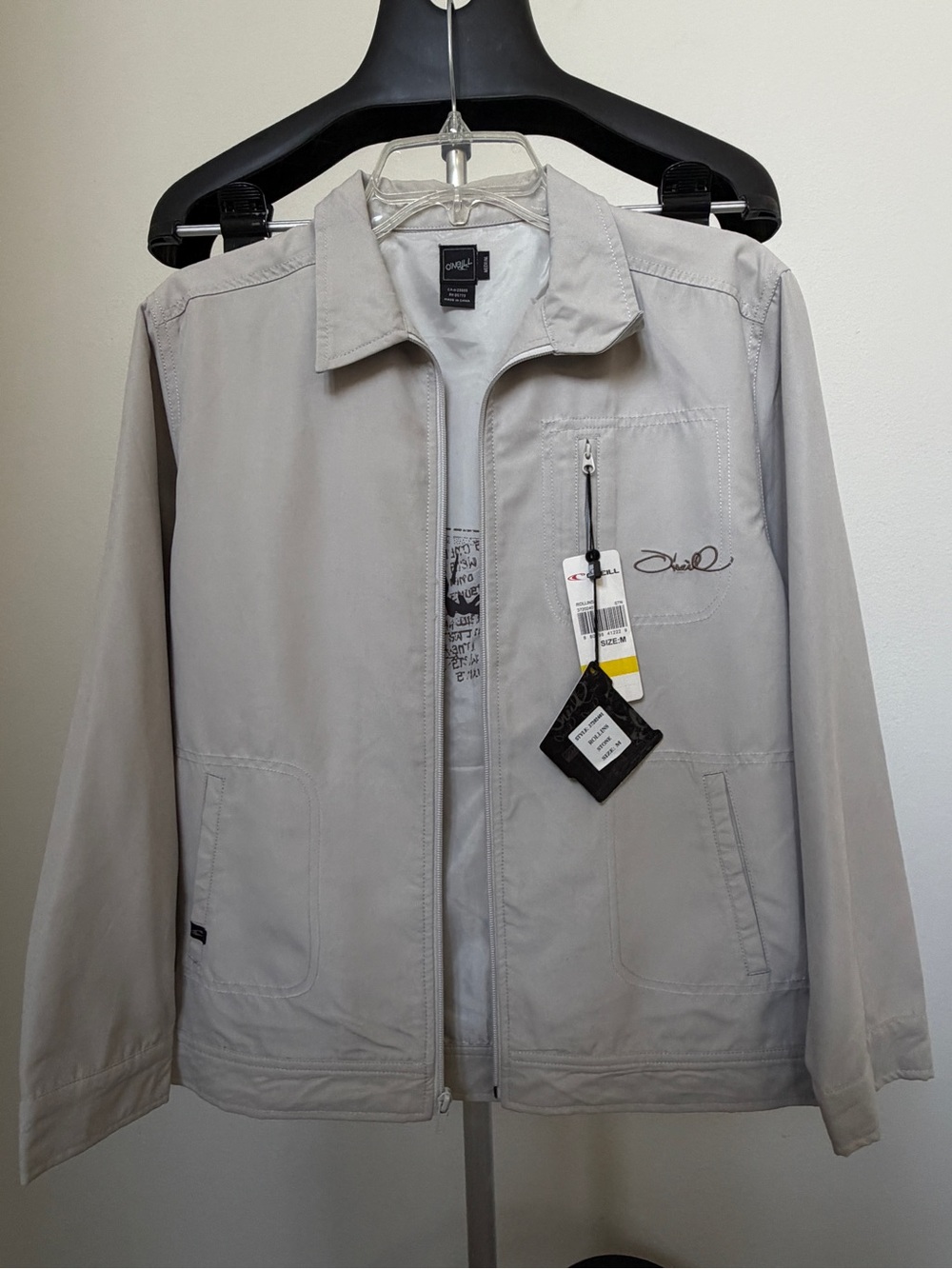 O'Neill Boys Light Khaki Zip-Front Jacket